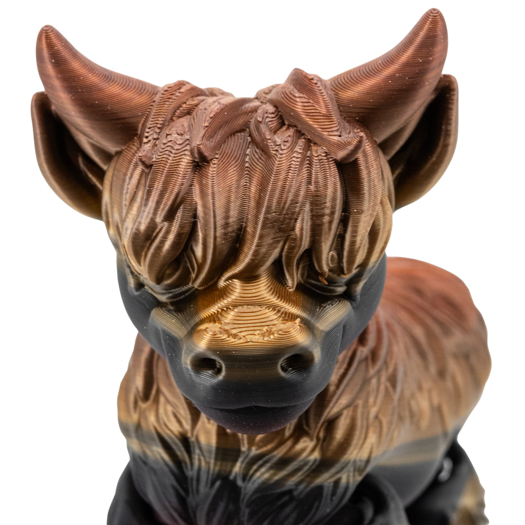 Brown 3D Printed Highland Cow