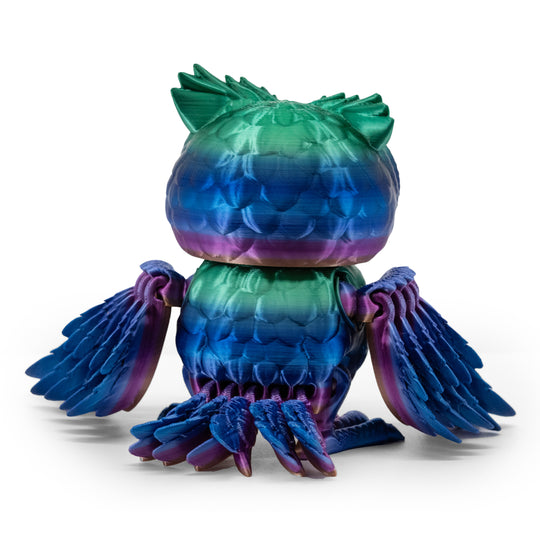 Bright Colored 3D Printed Owl