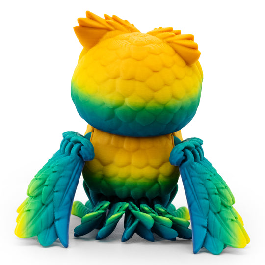 Tropical Colored 3D Printed Owl