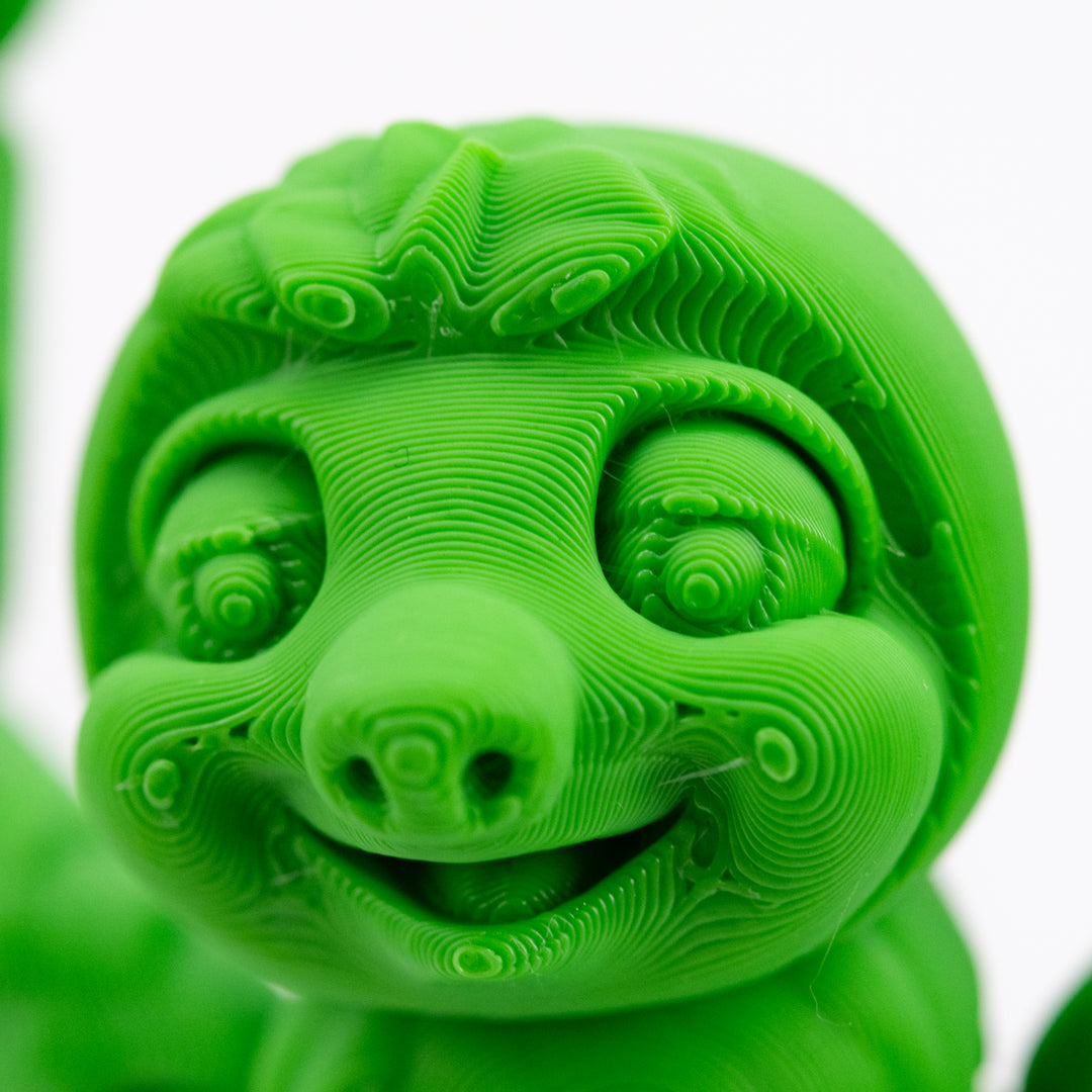 Dark Green 3D Printed Sloth