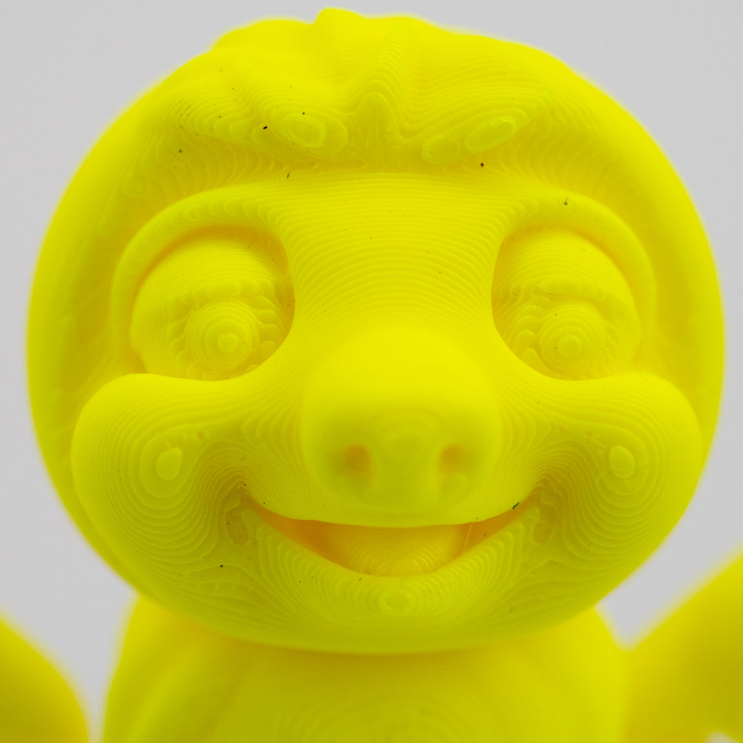 Yellow 3D Printed Sloth