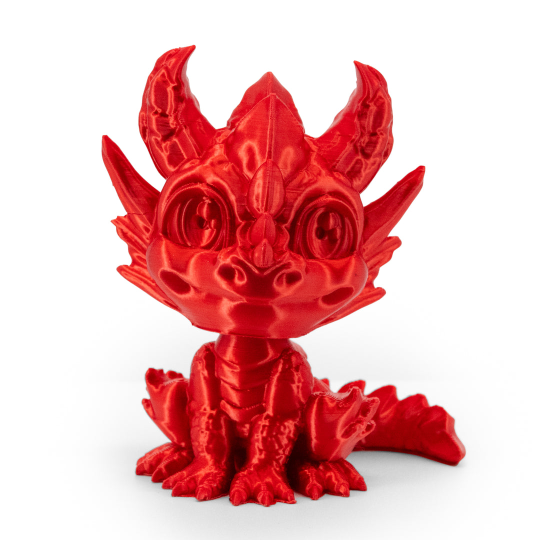 Red 3D Printed Dragon Hatchling 