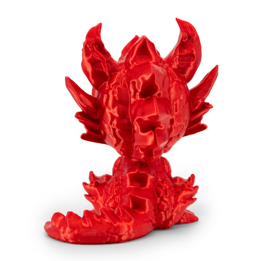 Red 3D Printed Dragon Hatchling