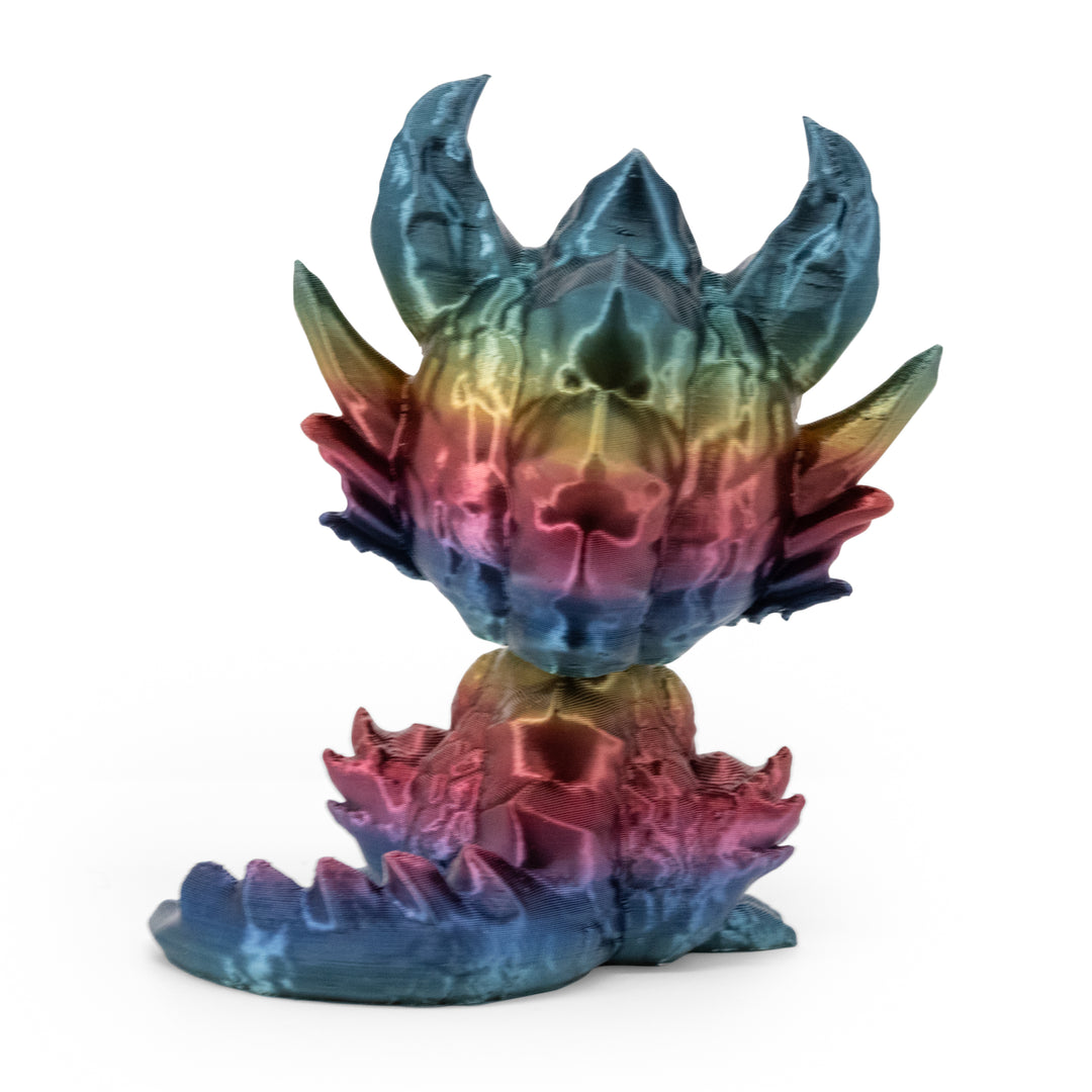 Rainbow 3D Printed Dragon Hatchling