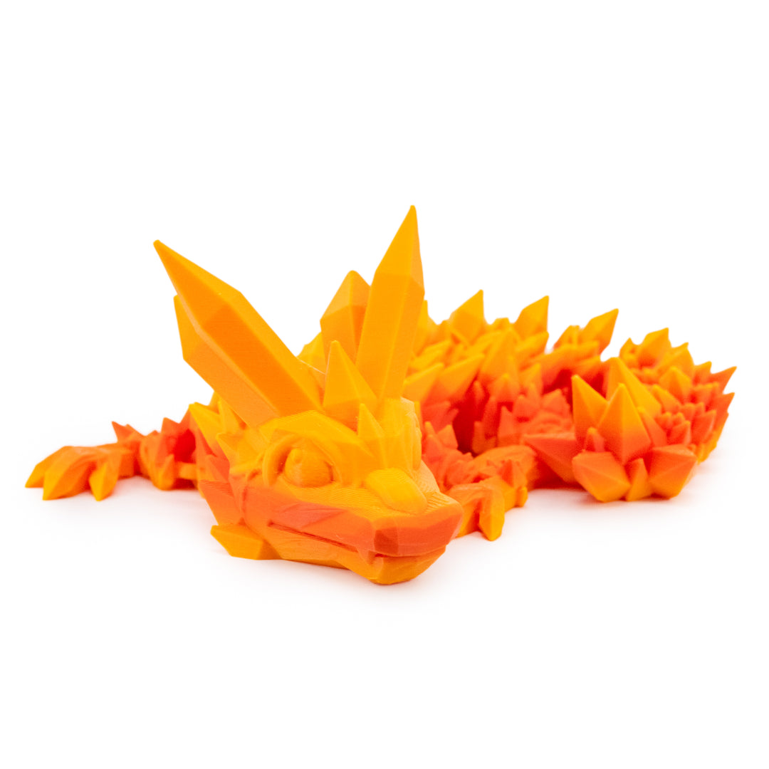 3D Printed Dragon | Crystal Dragon With Wings | 3D Printed Toy | Rotatable and Poseable | Made in Holdrege, NE | Black Sheep Productions LLC