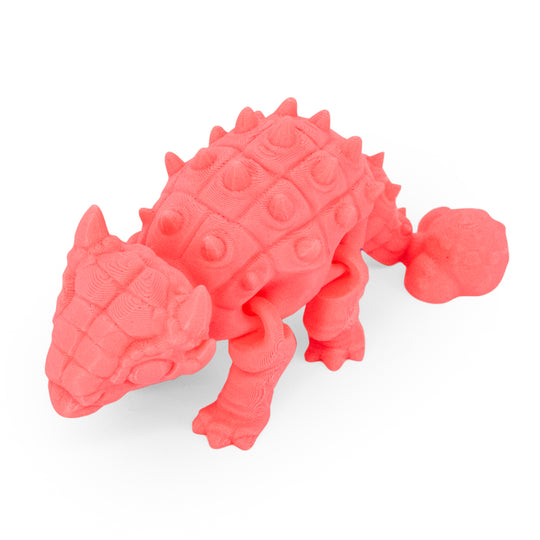 Pink 3D Printed Ankylosaurus 