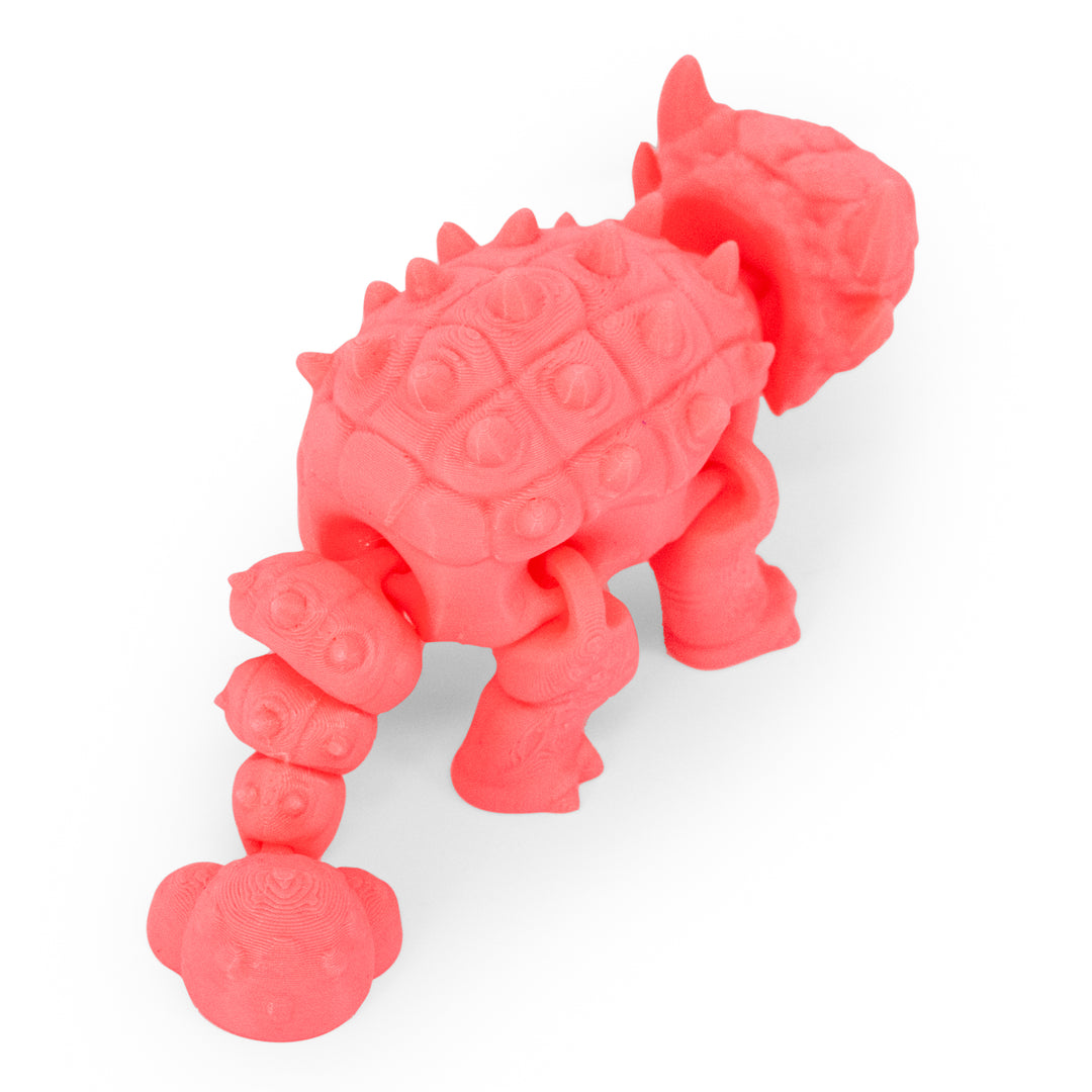 Pink 3D Printed Ankylosaurus