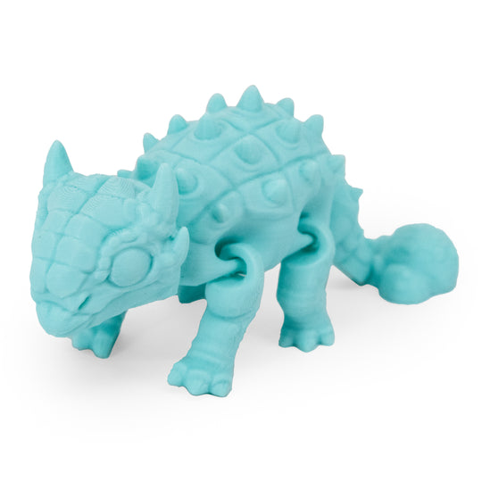 Teal 3D Printed Ankylosaurus 