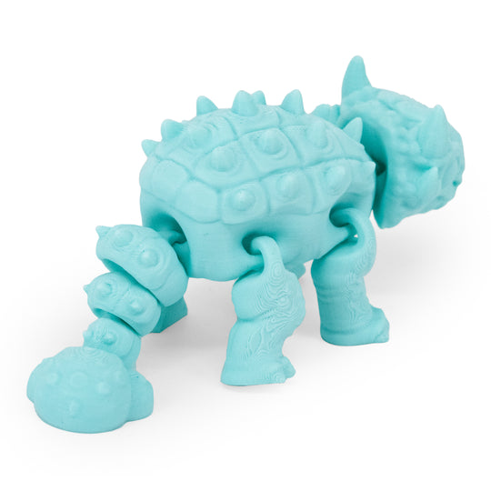 Teal 3D Printed Ankylosaurus