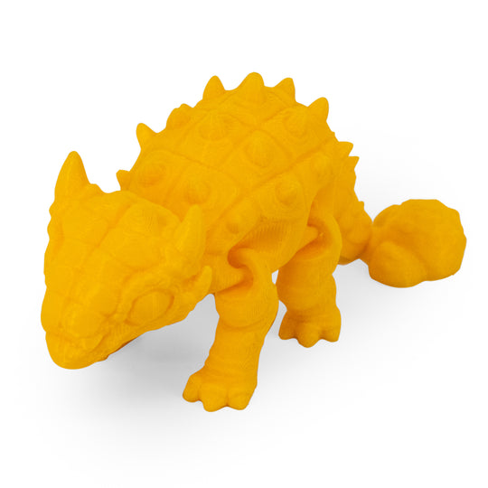 Yellow 3D Printed Ankylosaurus