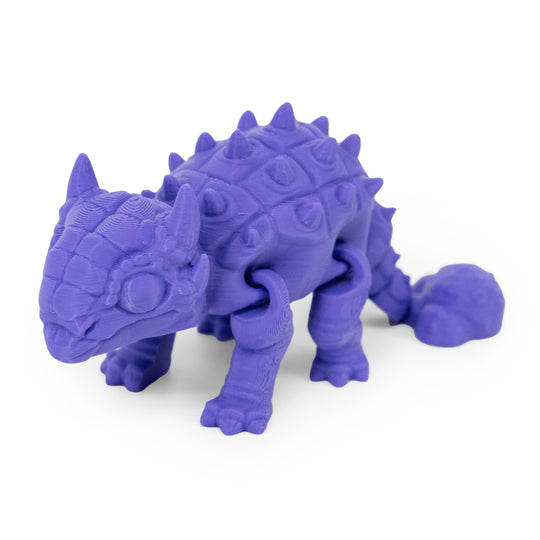 Purple 3D Printed Ankylosaurus