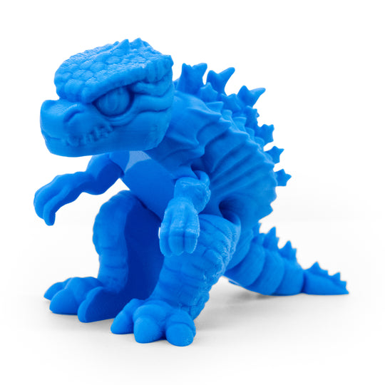 Blue 3D Printed Godzilla