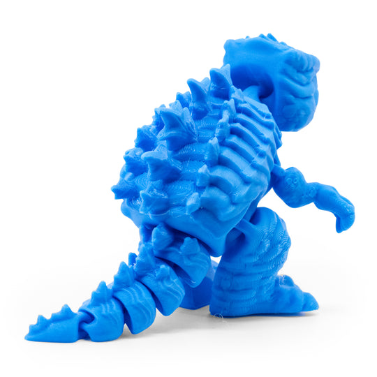 Blue 3D Printed Godzilla