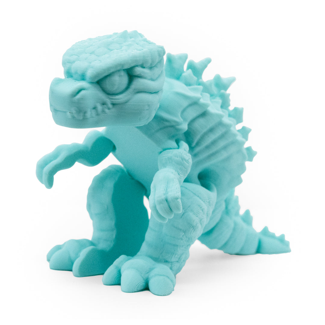 Teal 3D Printed Godzilla