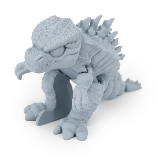 Gray 3D Printed Godzilla