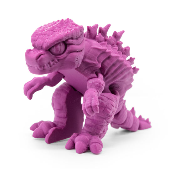 Purple 3D Printed Godzilla