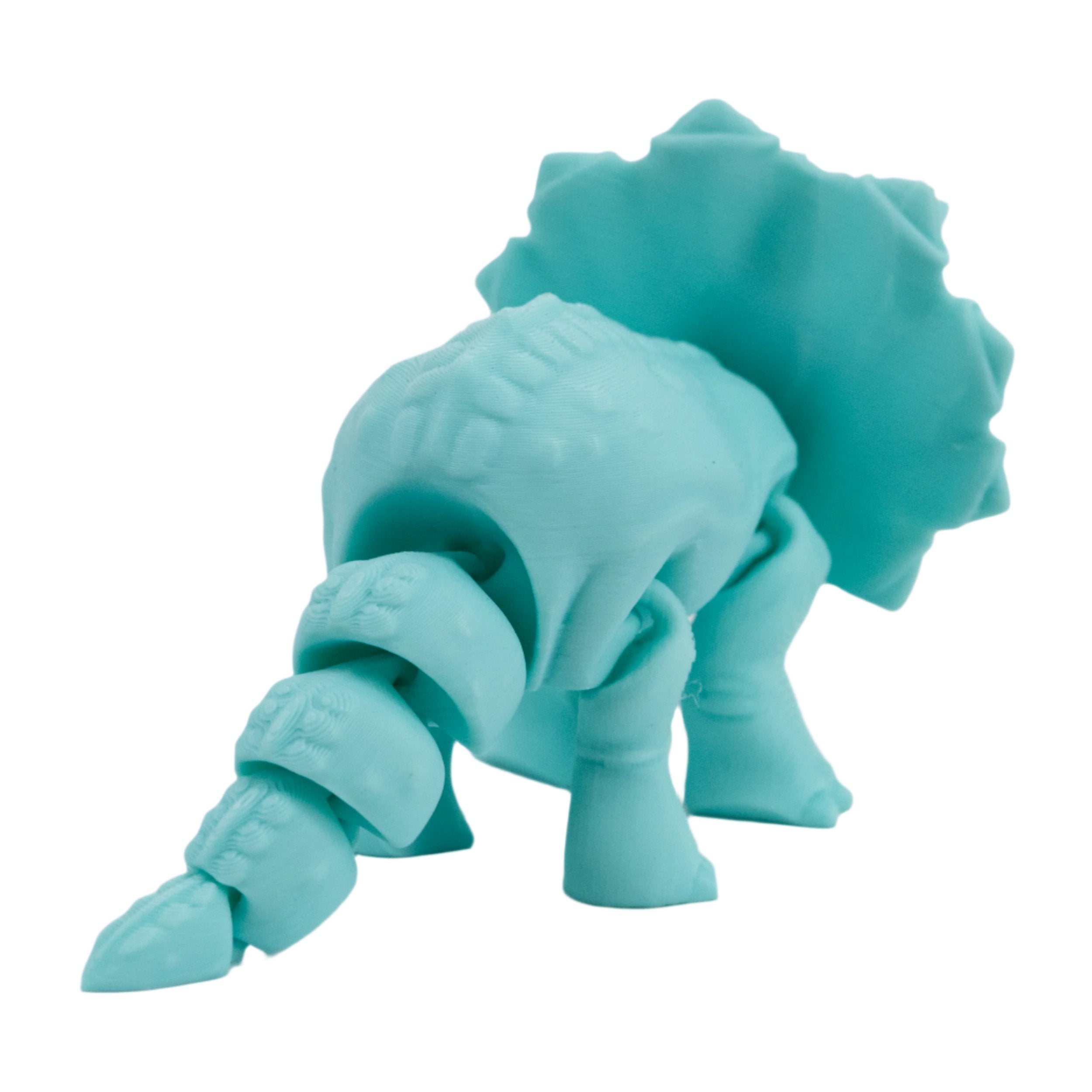 3D Printed Articulated Flexible Triceratops Dinosaur | Multiple