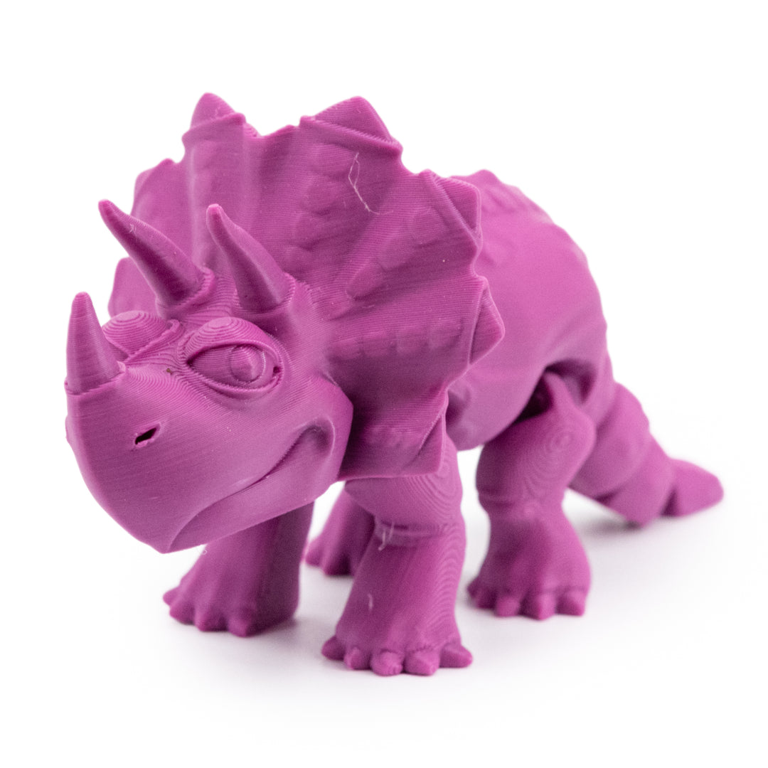 3D Printed Dinosaur | Articulated Flexible Triceratops | Fun Toy For Kids with Anxiety | Made in Holdrege, NE | Black Sheep Productions LLC