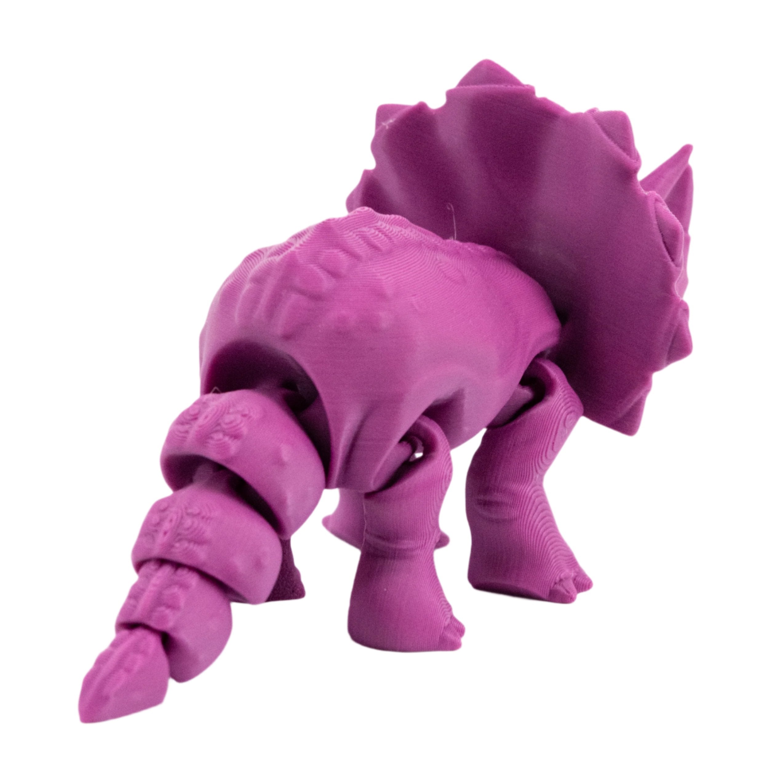 3D Printed Articulated Flexible Triceratops Dinosaur | Multiple