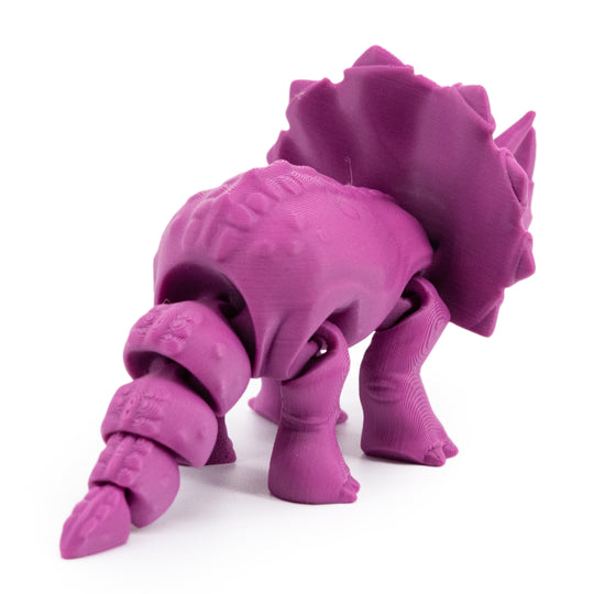 3D Printed Dinosaur | Articulated Flexible Triceratops | Fun Toy For Kids with Anxiety | Made in Holdrege, NE | Black Sheep Productions LLC