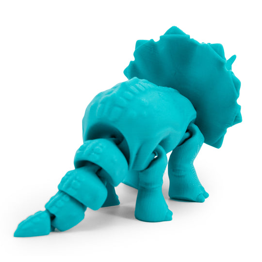 3D Printed Dinosaur | Articulated Flexible Triceratops | Fun Toy For Kids with Anxiety | Made in Holdrege, NE | Black Sheep Productions LLC