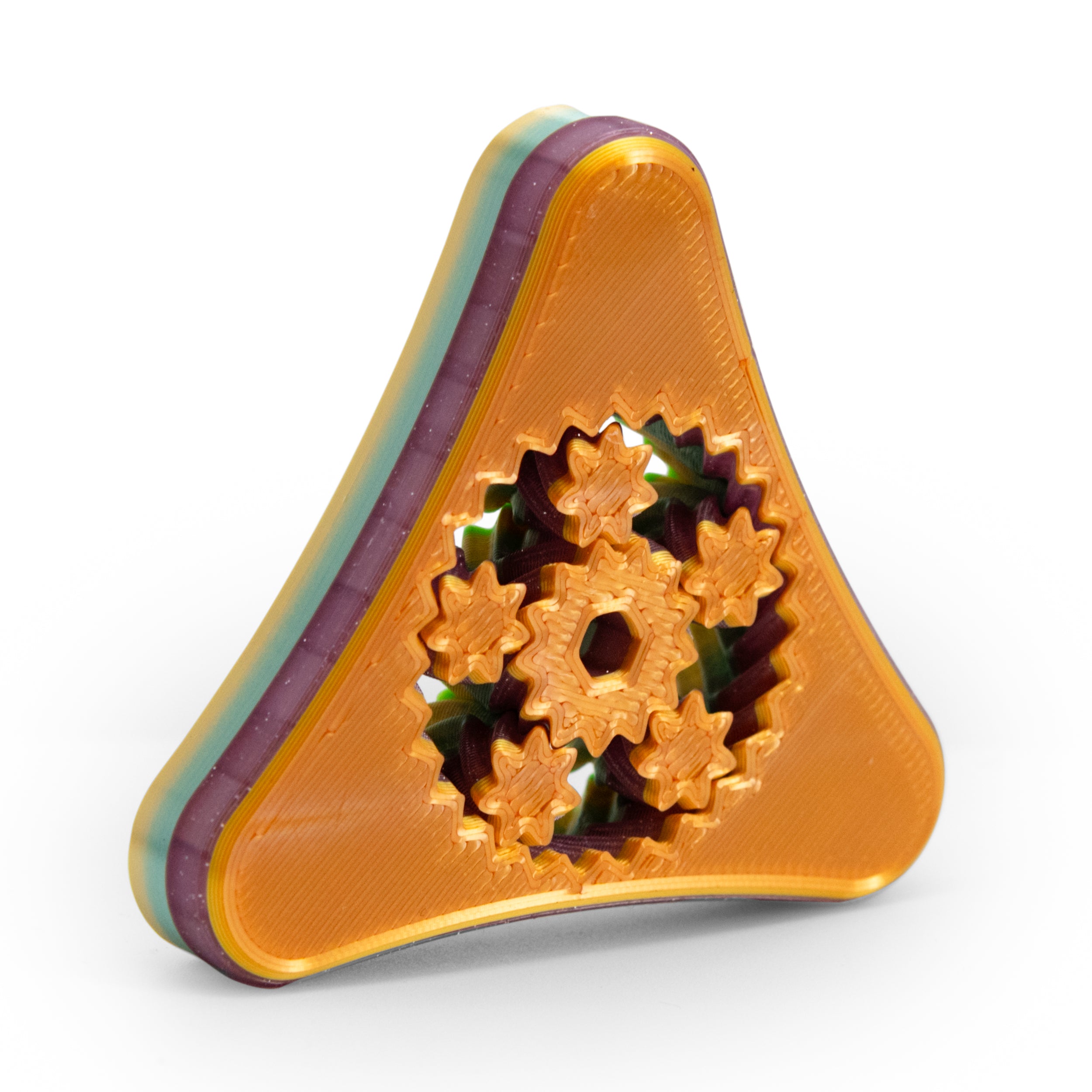 Orange Side of Triangle Spinner Fidget