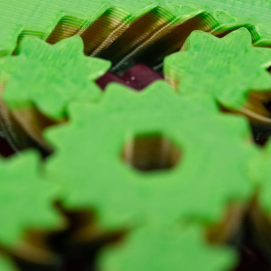 close up of triangle spinner