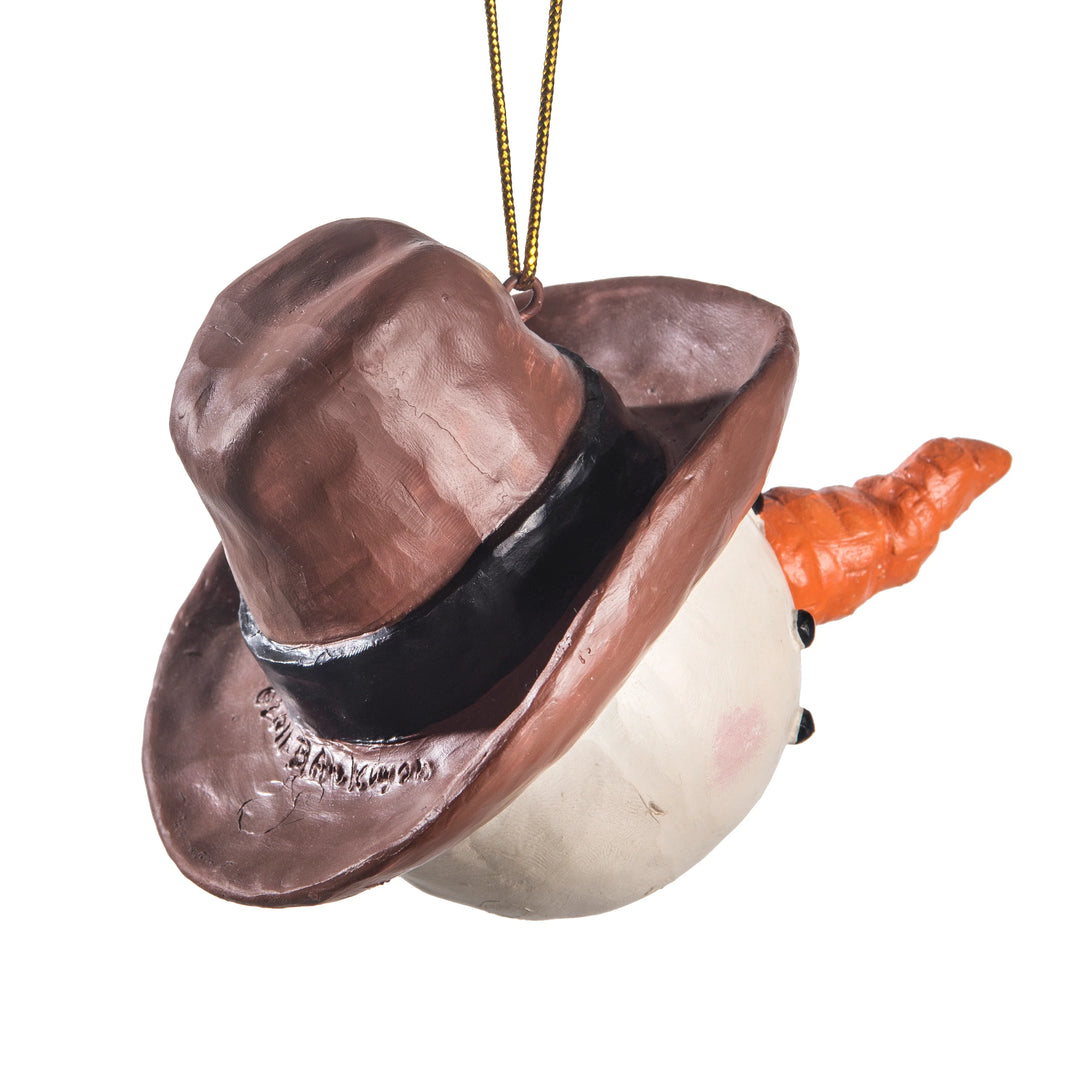 Snowball Cowboy Ornament