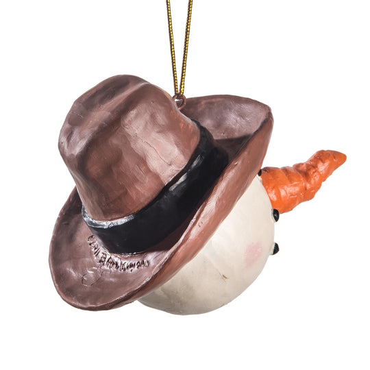 Snowball Cowboy Ornament