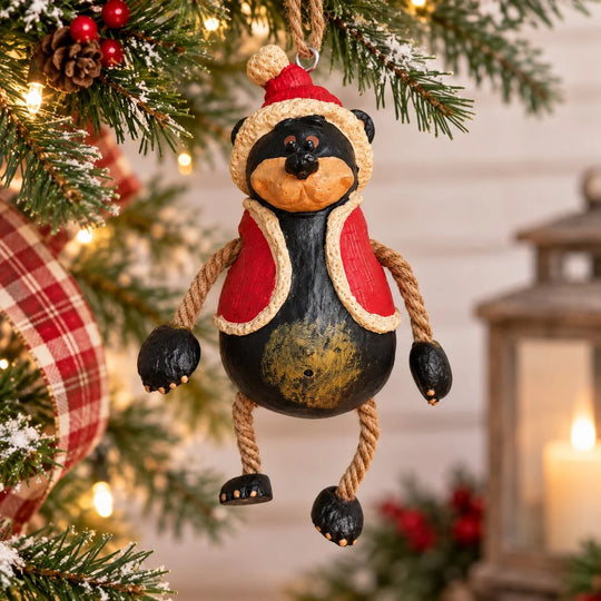 Bear Santa Ornament