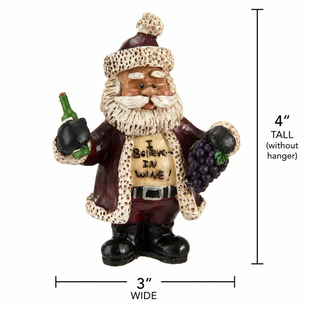 Wine Santa Ornament