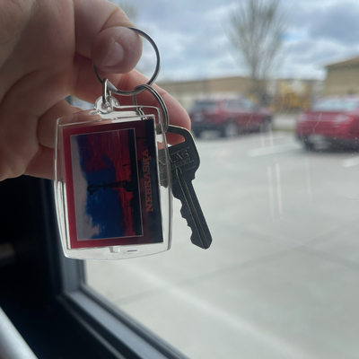 Acrylic Nebraska Keychain | Small Keychain | Fit in Your Pocket Keychain | Windmill Nebraska | Beautiful Sunrise | Tourism Gift Keychain | 4"2"
