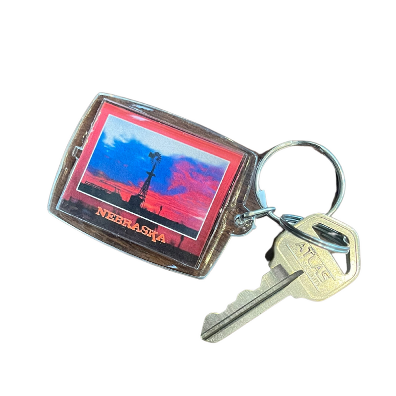 Acrylic Nebraska Keychain, Small Keychain