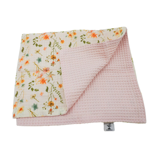 Baby Blanket | Waffle & Muslin Collection | Growing Sprouts