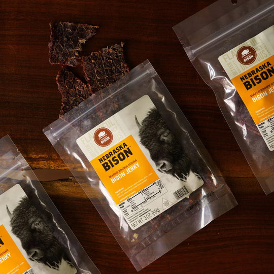 Bison Jerky | Maple Brown Sugar | 3 oz. | Rich, Smokey Flavor | Tender & Flavorful Bison Meat | Great Source Of Protein | Perfect For On The Go | Makes Great Stocking Stuffers & Gifts