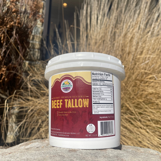 Rendered Beef Tallow | 1.5 lb | Non-GMO | Cornhusker Kitchen