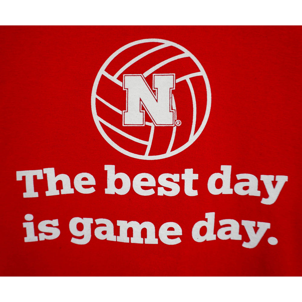 The Best Day Is Game Day Husker Volleyball Youth T-Shirt | Red | Multiple Sizes | Lou's Sporting Goods | 25N10YBT