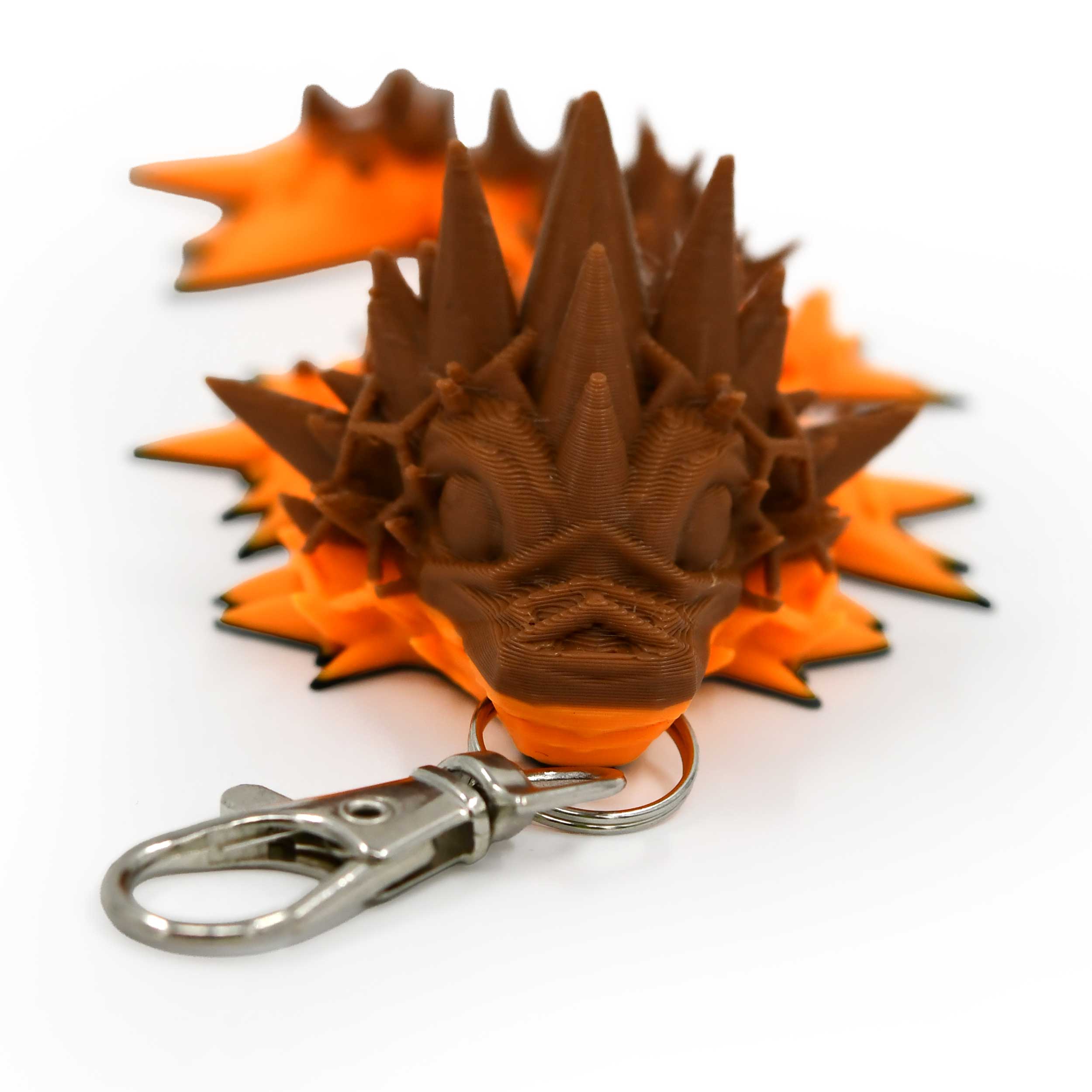 3D Printed Dragon Figurine Keychain | Multiple Colors | Black