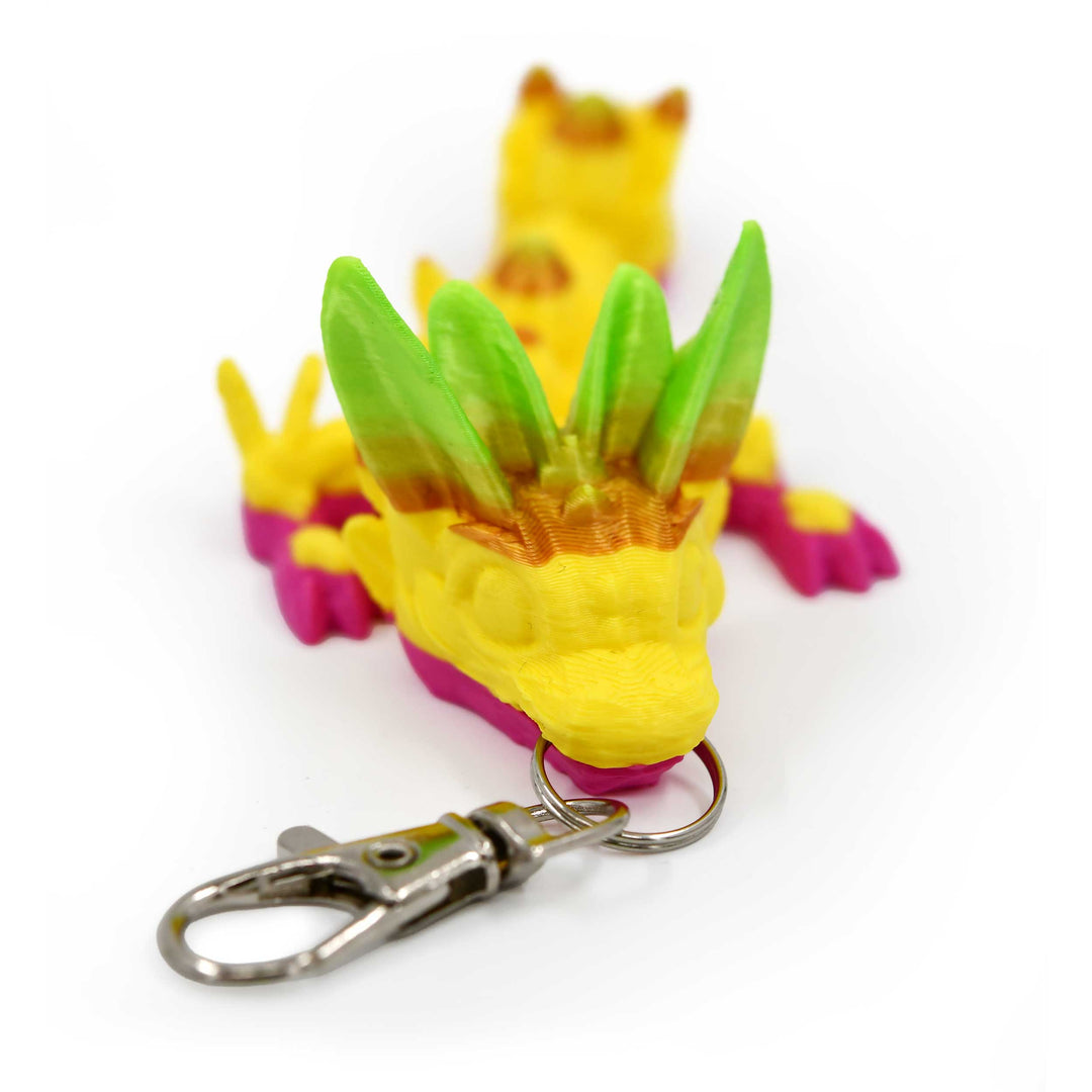 3D Printed Dragon Figurine Keychain | Multiple Colors | Black Sheep Products LLC