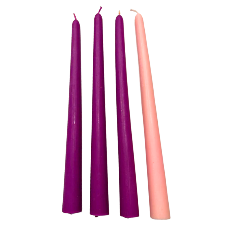 Advent Candles | Made With Soy Wax and Beeswax | Unscented | Includes 5 Candles | Made With All Natural Ingredients | Nebraska Beeswax