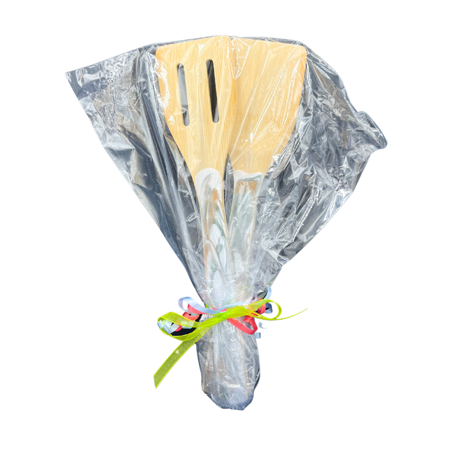 Bamboo Kitchen Utensils With Hand-Poured Resin Finish | 2 Pack | Perfect Gift For Wedding, Christmas, Or Birthday | Bouquet Of Kitchen Utensils | Carefully Selected Bamboo | Add A Colorful, Modern Touch To Your Kitchen Hardware | Made in Nebraska