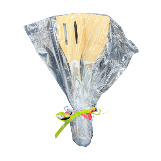 Bamboo Kitchen Utensils With Hand-Poured Resin Finish | 2 Pack | Perfect Gift For Wedding, Christmas, Or Birthday | Bouquet Of Kitchen Utensils | Carefully Selected Bamboo | Add A Colorful, Modern Touch To Your Kitchen Hardware | Made in Nebraska