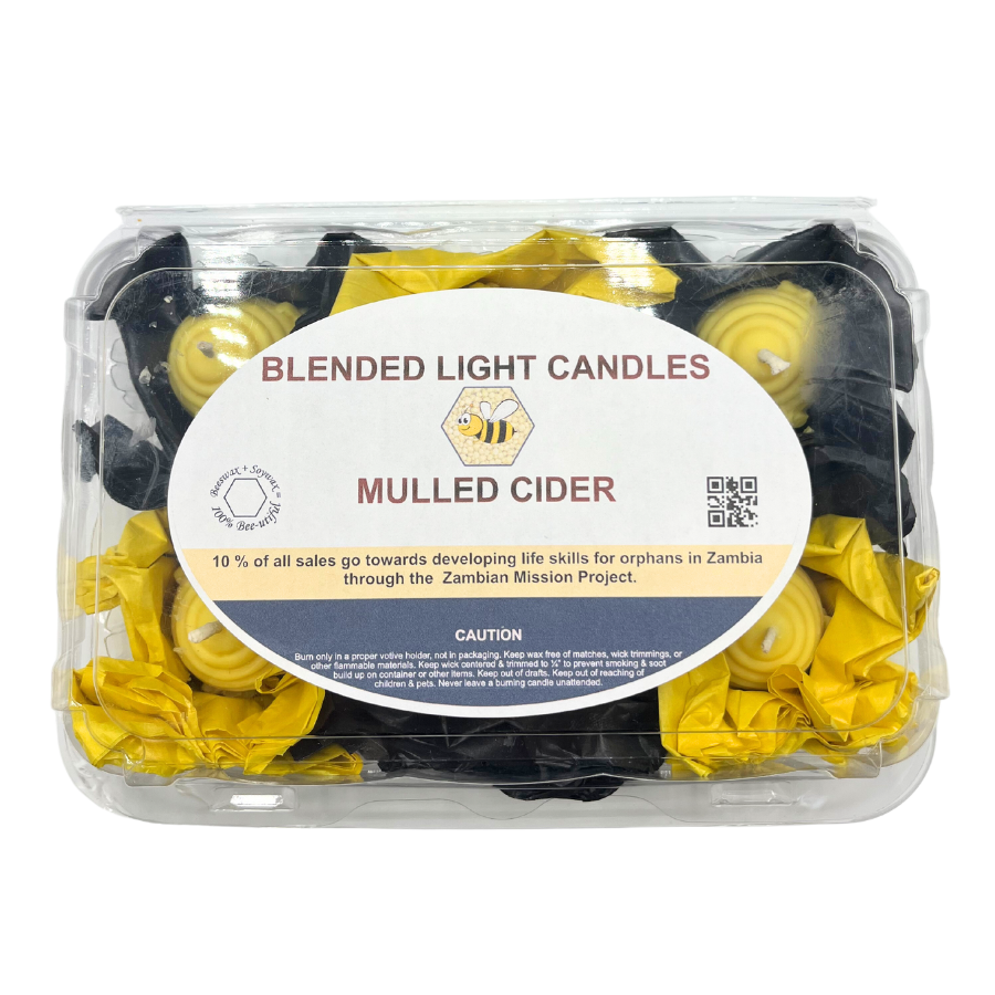 Soy Wax and Beeswax Blend Votive Candles | Mulled Cider | Beehive Shaped Candles | 6 Pack | Locally Sourced Nebraska Beeswax | Fresh, Spiced Apple Scent | Perfect Gift For Loved Ones | Made With All Natural Ingredients | Purchase With A Purpose