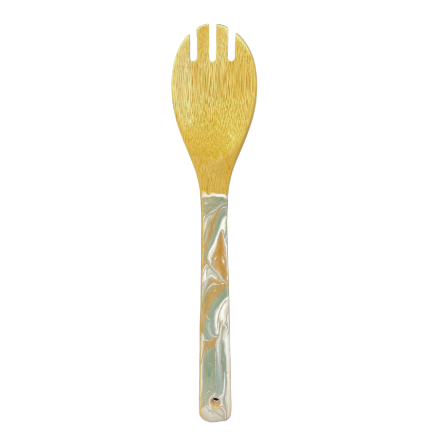 Bamboo Kitchen Utensils With Hand-Poured Resin Finish | 2 Pack | Perfect Gift For Wedding, Christmas, Or Birthday | Bouquet Of Kitchen Utensils | Carefully Selected Bamboo | Add A Colorful, Modern Touch To Your Kitchen Hardware | Made in Nebraska