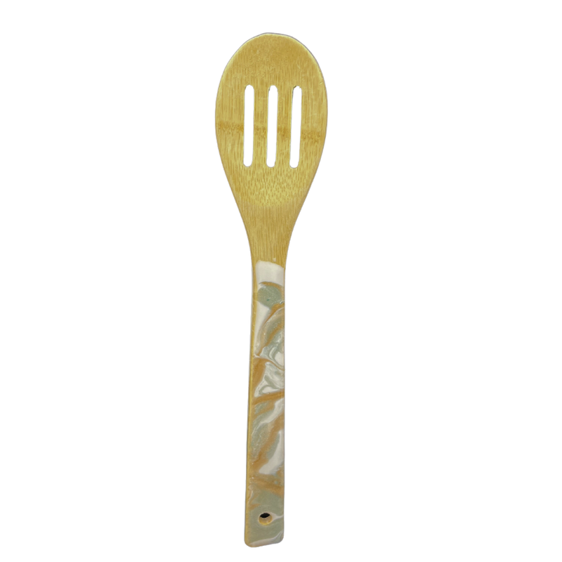 Bamboo Kitchen Utensils With Hand-Poured Resin Finish | 2 Pack | Perfect Gift For Wedding, Christmas, Or Birthday | Bouquet Of Kitchen Utensils | Carefully Selected Bamboo | Add A Colorful, Modern Touch To Your Kitchen Hardware | Made in Nebraska