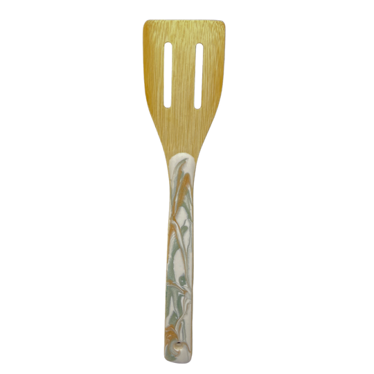 Bamboo Kitchen Utensils With Hand-Poured Resin Finish | 2 Pack | Perfect Gift For Wedding, Christmas, Or Birthday | Bouquet Of Kitchen Utensils | Carefully Selected Bamboo | Add A Colorful, Modern Touch To Your Kitchen Hardware | Made in Nebraska