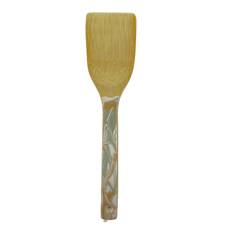 Bamboo Kitchen Utensils With Hand-Poured Resin Finish | 2 Pack | Perfect Gift For Wedding, Christmas, Or Birthday | Bouquet Of Kitchen Utensils | Carefully Selected Bamboo | Add A Colorful, Modern Touch To Your Kitchen Hardware | Made in Nebraska