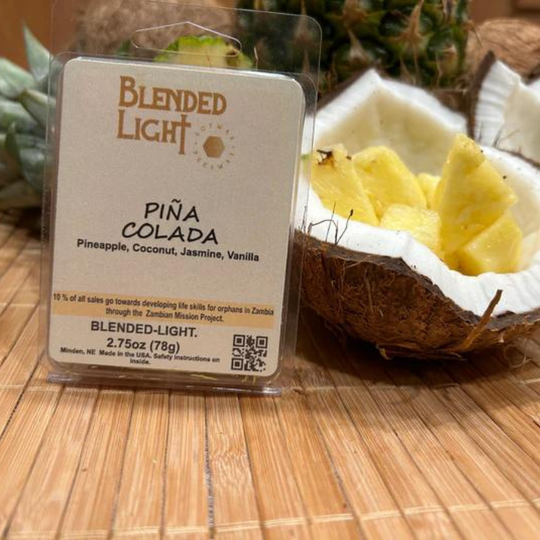 Pina Colada Wax Melts | 2.75 oz. | Soy & Beeswax Melts | Tropical Coconut and Pineapple | Made in Kearney, NE | Blended Light