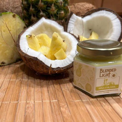 Piña Colada Scented Candle | 3 oz. & 7 oz. Size Options | Coconut Aroma | Smells Like it's 5 O'Clock Somewhere | Island Time | Candle With a Purpose | Partial Funds Help Those in Need | Long-Lasting Wick Life | Nebraska Candle | Soy & Beeswax