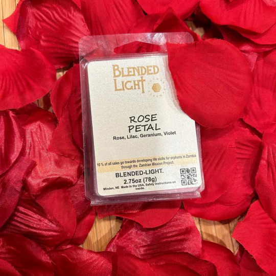 Rose Scented Wax Melts | 2.75 oz. | Soy & Beeswax | Fresh Floral Aroma | Made in Kearney, NE | Blended Light